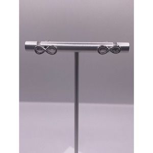 Simple Infinity Sterling Silver Earrings